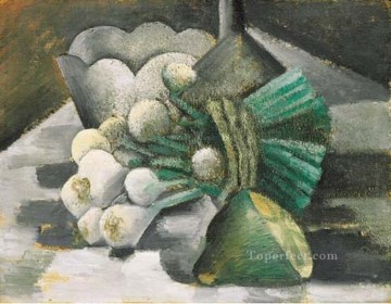 パブロ・ピカソ Painting - 玉ねぎのある静物画 1908年 パブロ・ピカソ